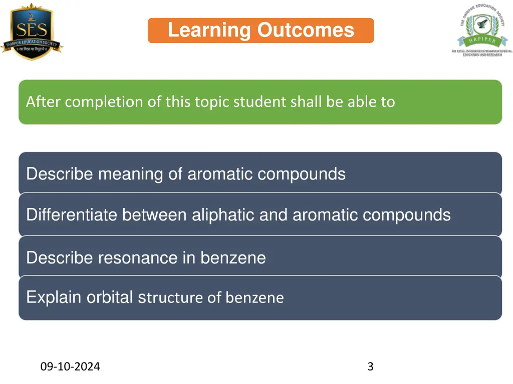 learning outcomes