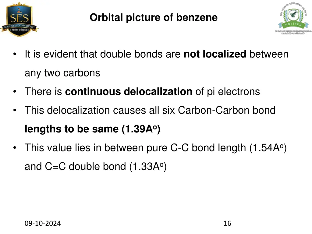 orbital picture of benzene 3