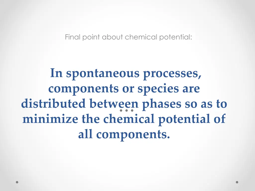 final point about chemical potential