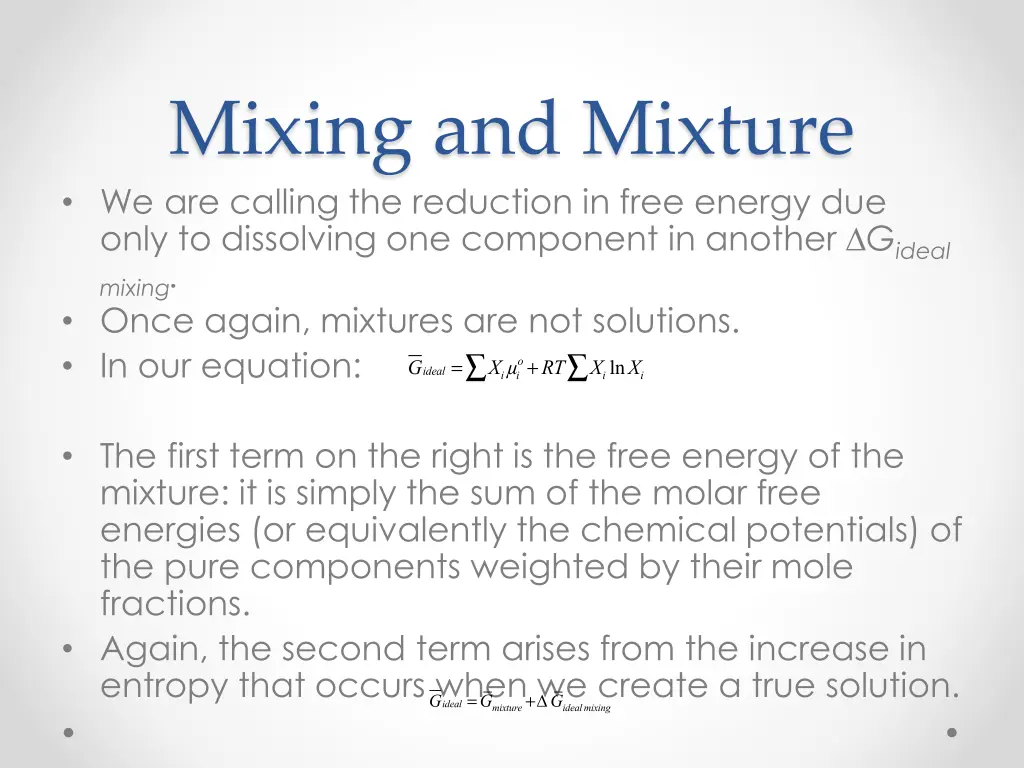 mixing and mixture we are calling the reduction