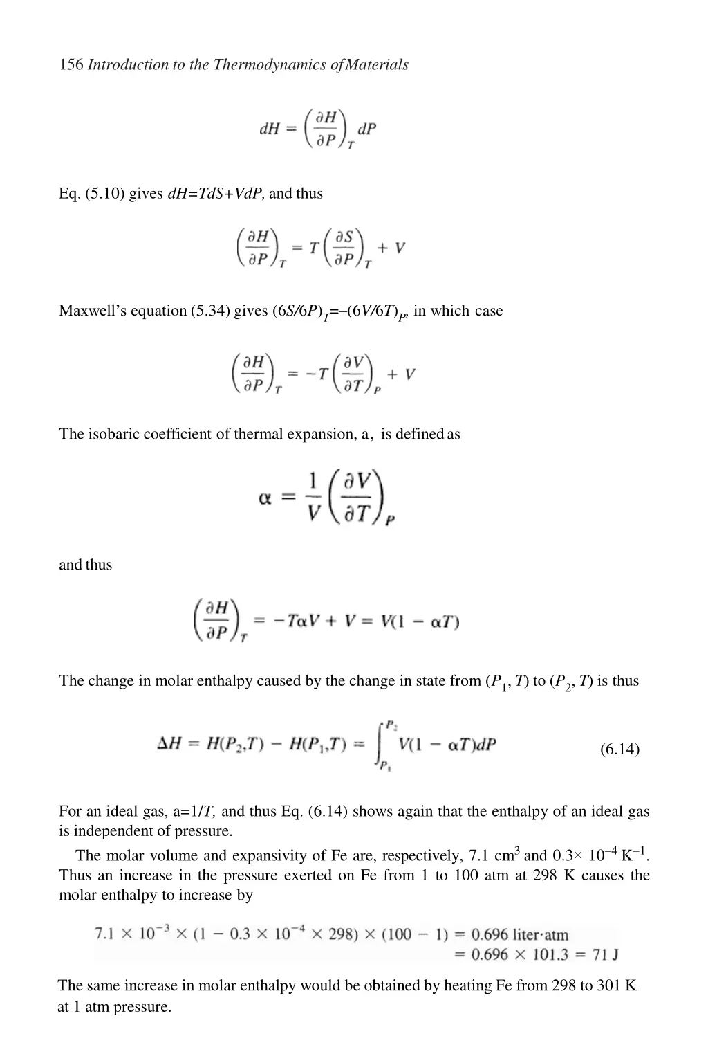 156 introduction to the thermodynamics ofmaterials