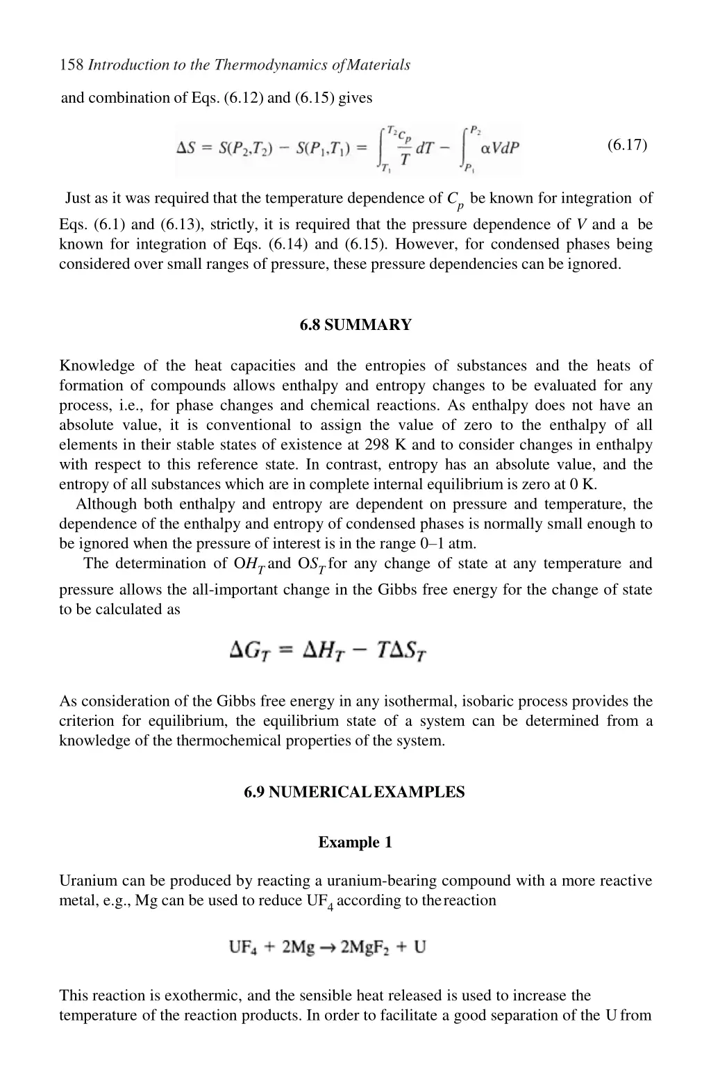 158 introduction to the thermodynamics ofmaterials