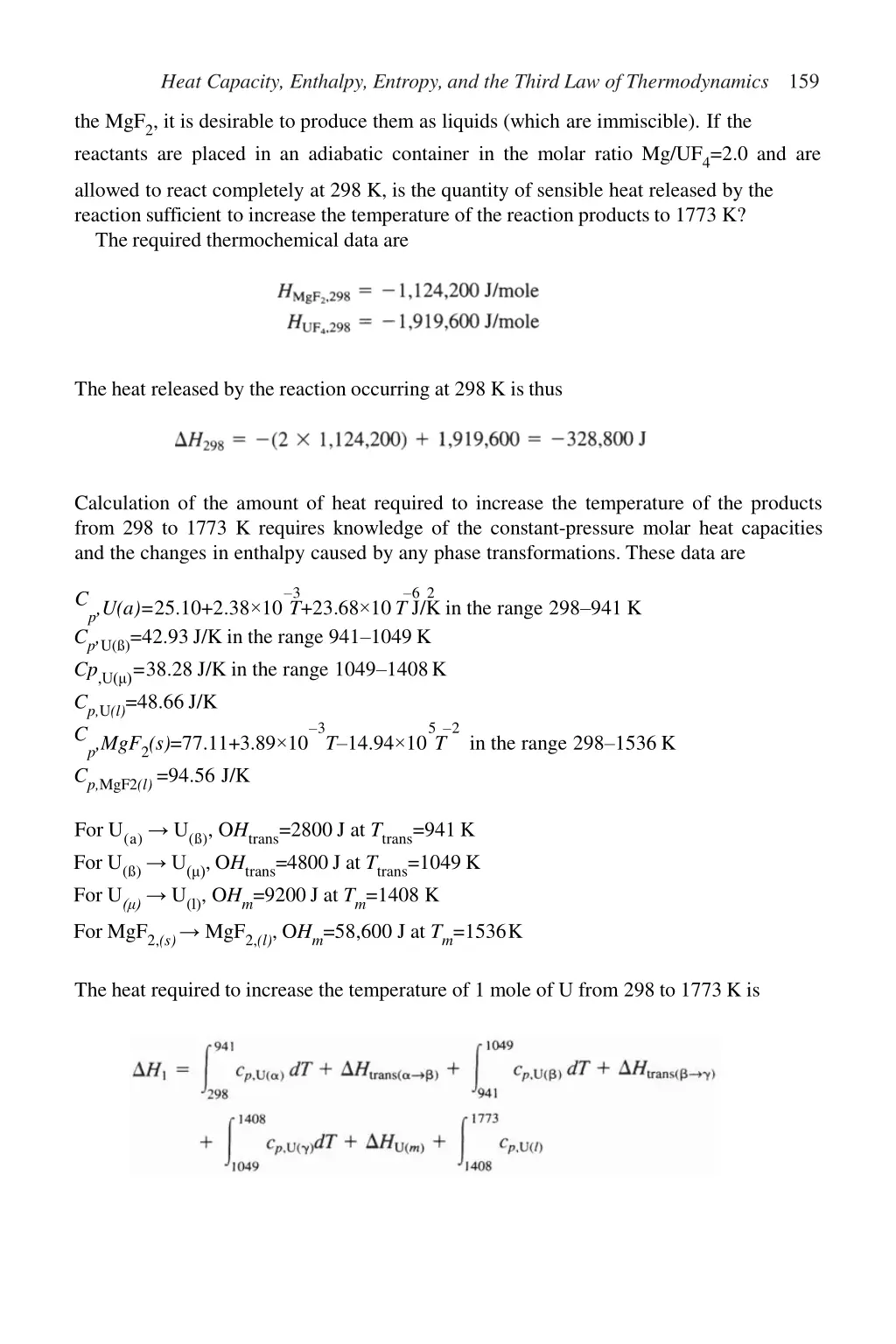 heat capacity enthalpy entropy and the third 5