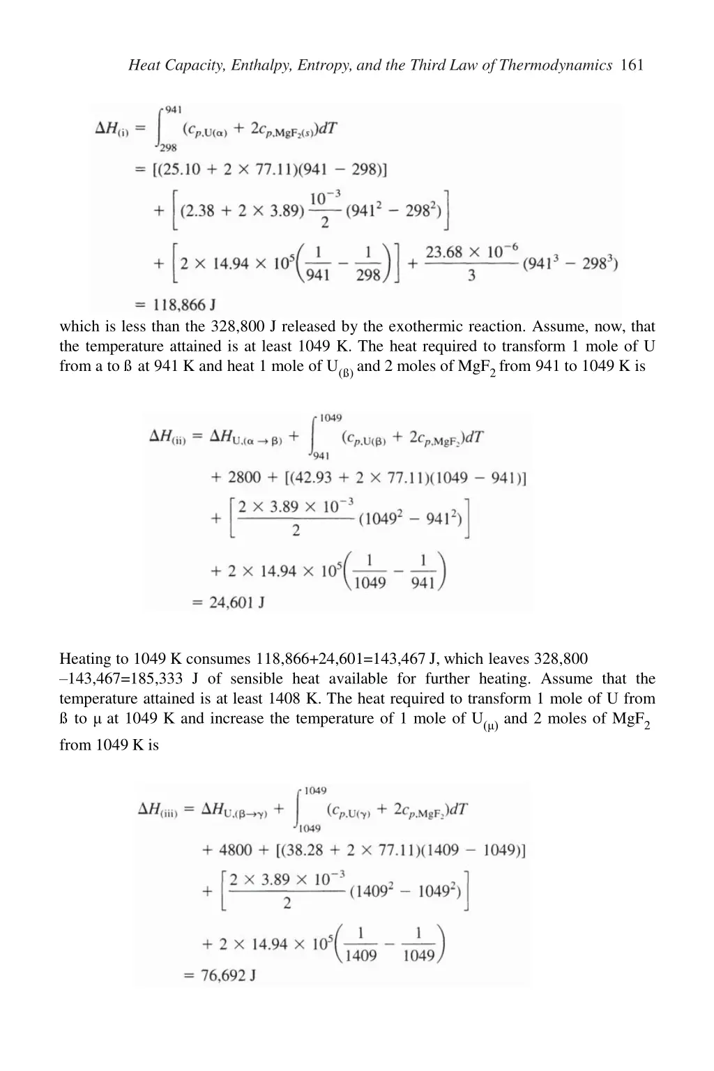 heat capacity enthalpy entropy and the third 6