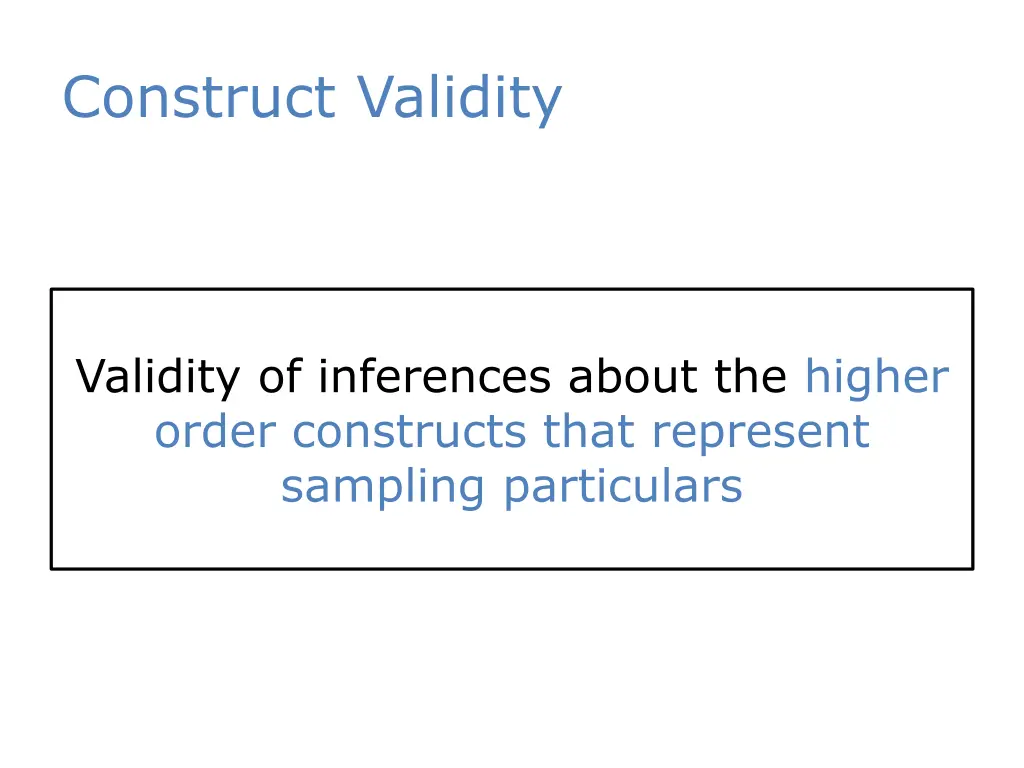 construct validity