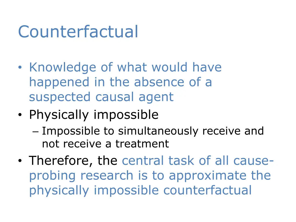 counterfactual