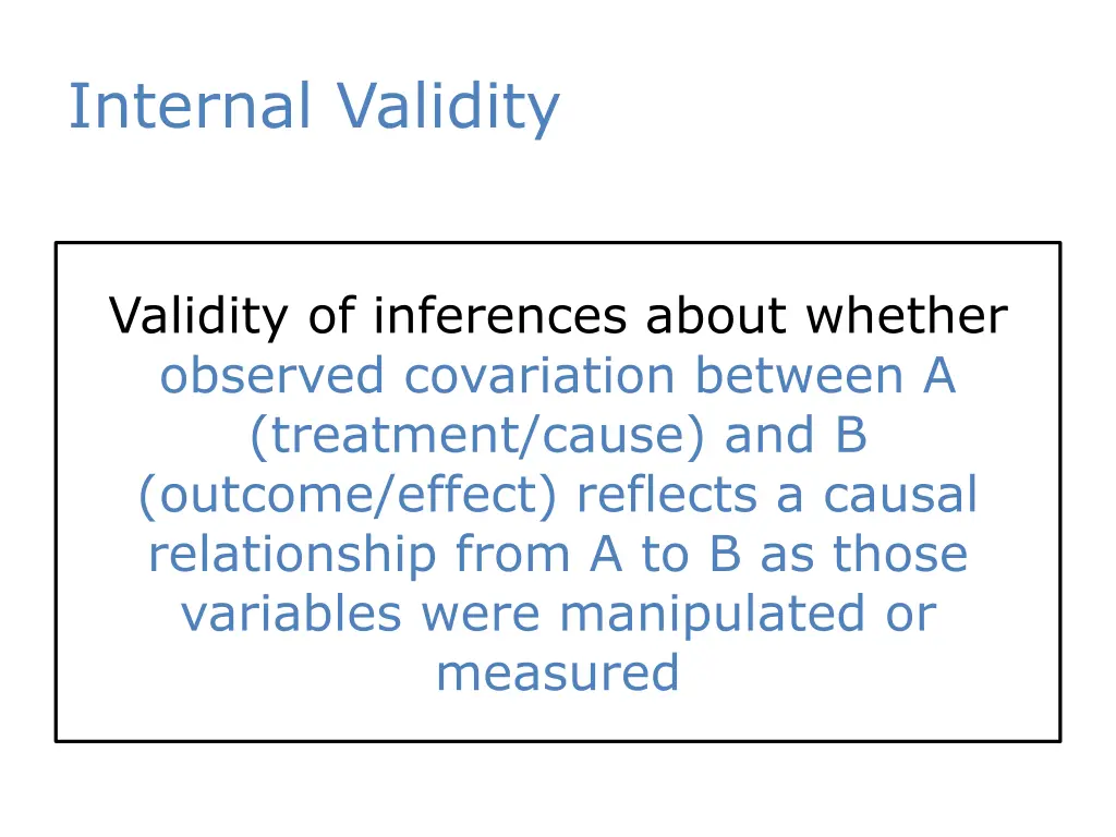 internal validity