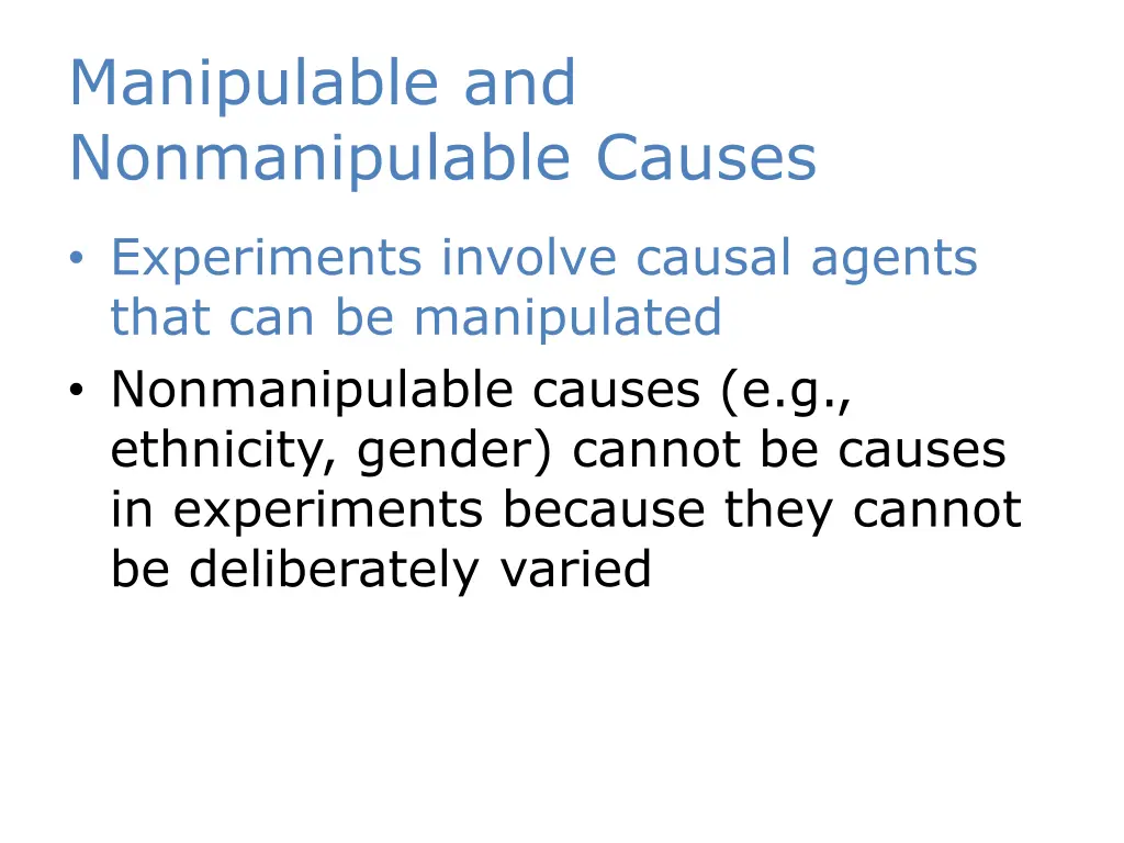 manipulable and nonmanipulable causes