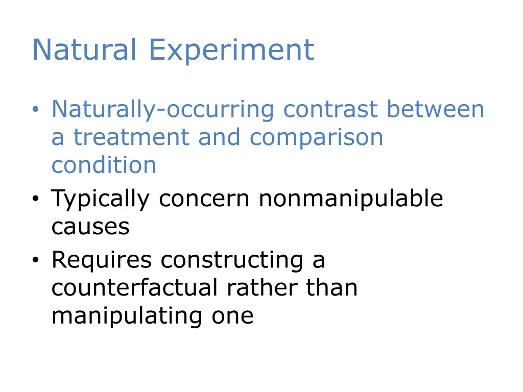 natural experiment