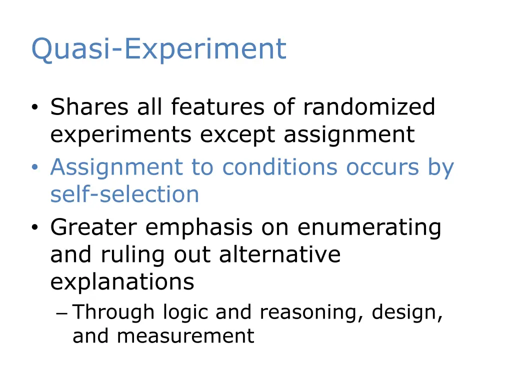 quasi experiment