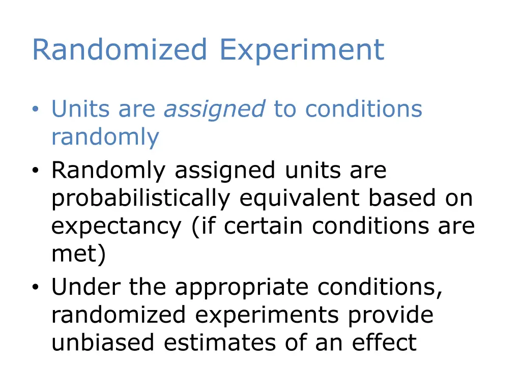 randomized experiment