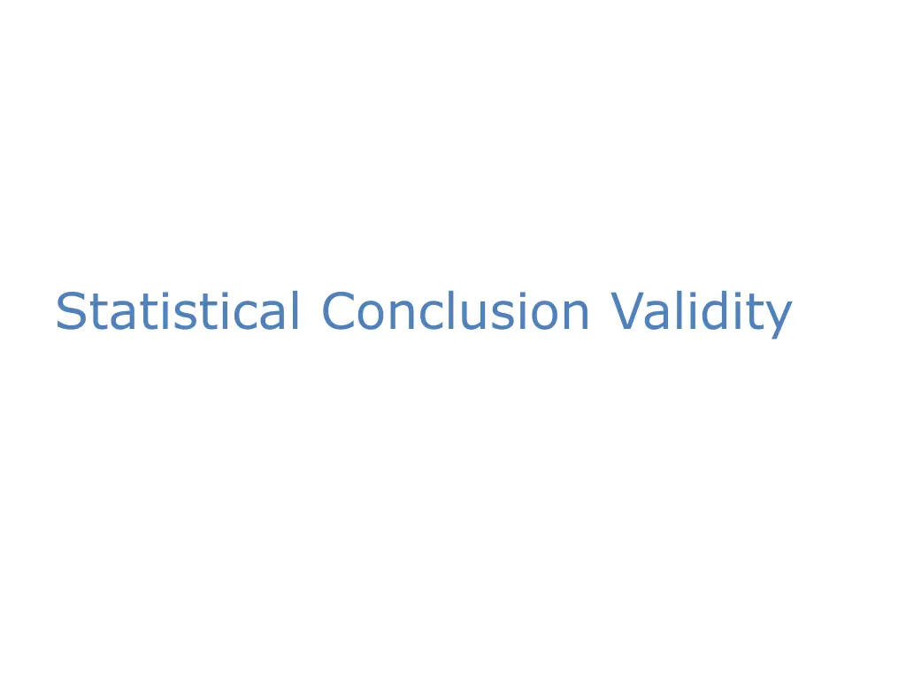 statistical conclusion validity 1