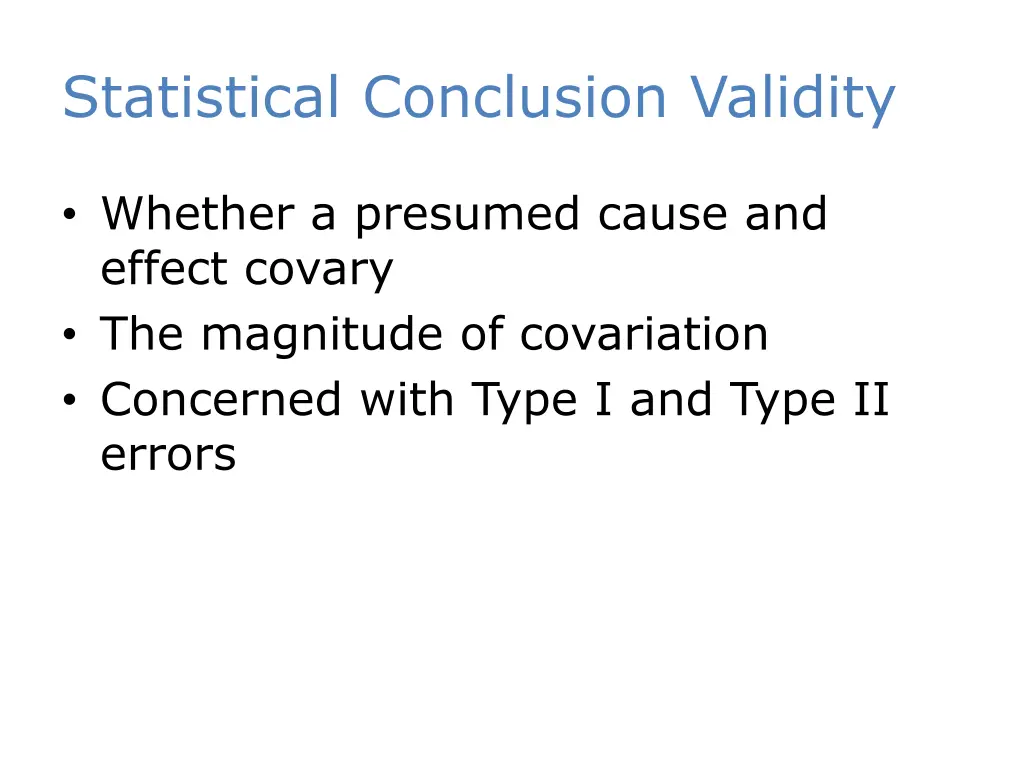 statistical conclusion validity 2