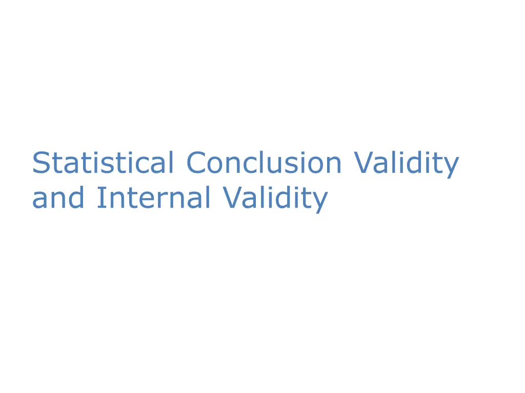 statistical conclusion validity and internal