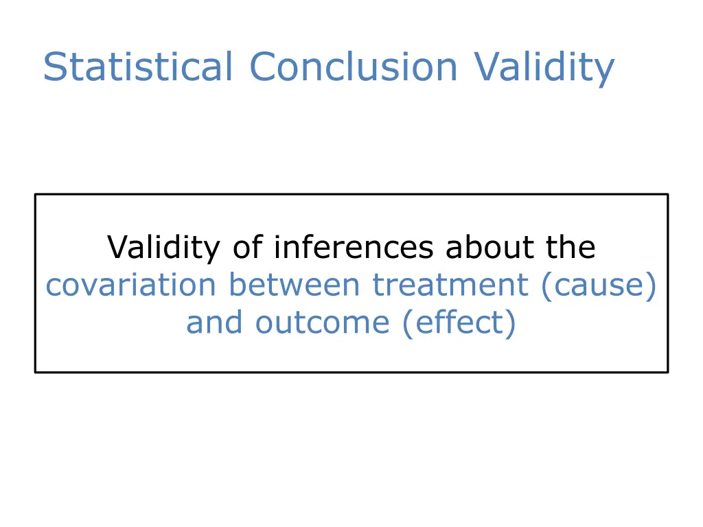 statistical conclusion validity