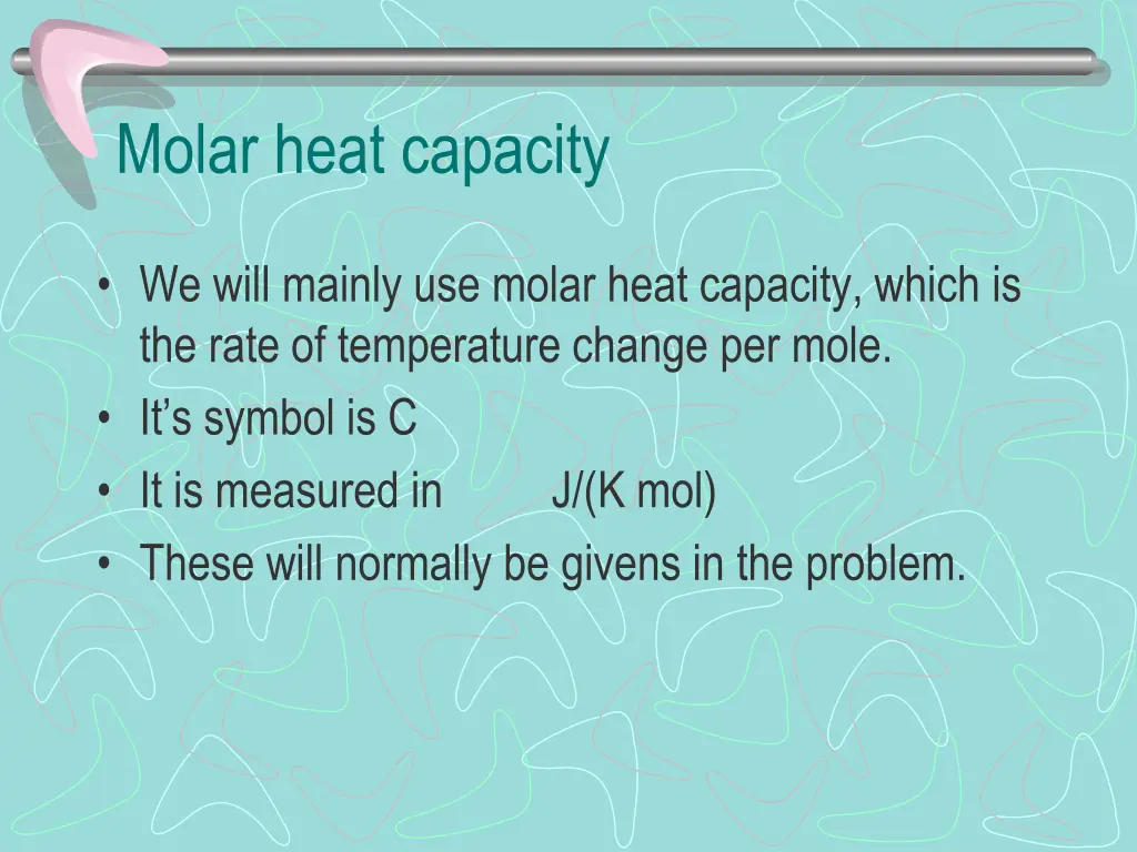 molar heat capacity