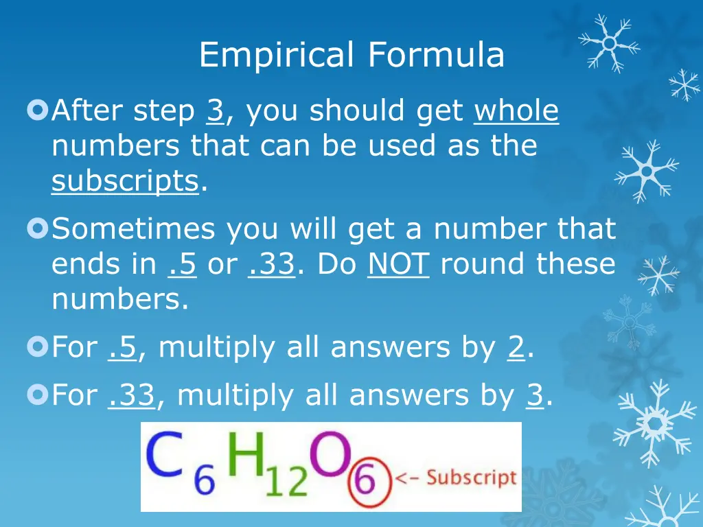 empirical formula 1