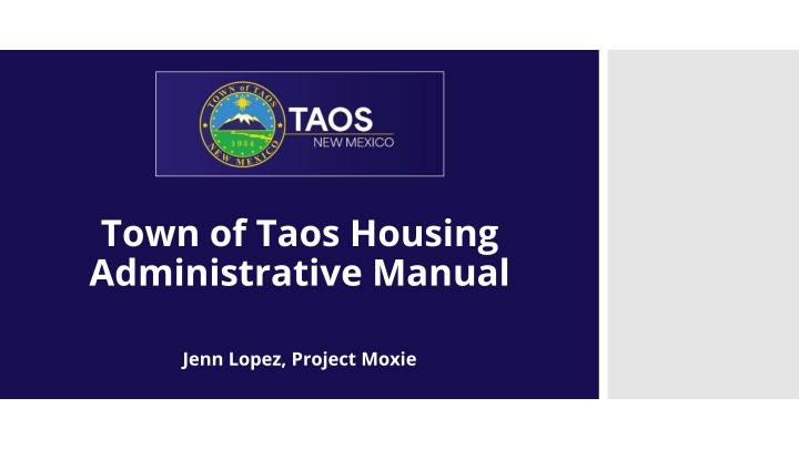 town of taos housing administrative manual