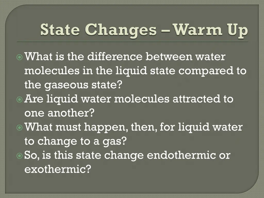 what is the difference between water molecules