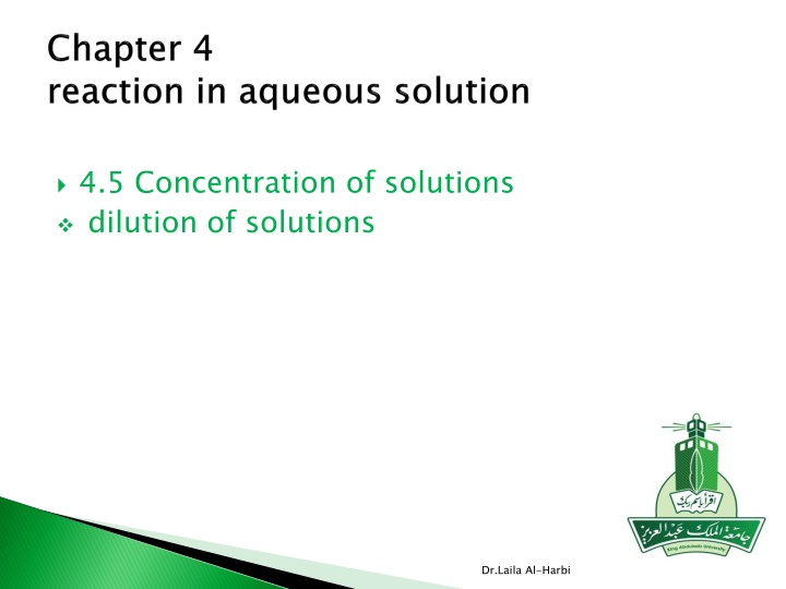 4 5 concentration of solutions dilution