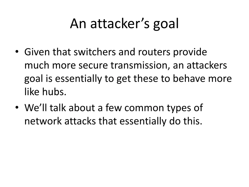 an attacker s goal