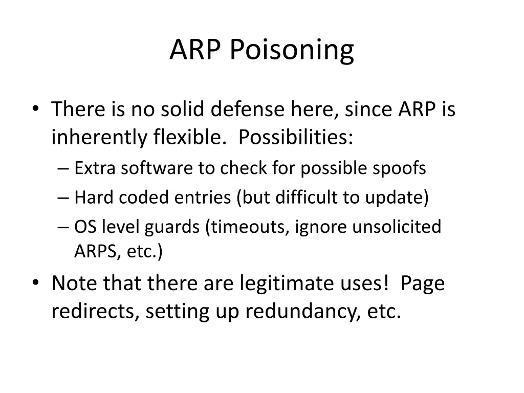 arp poisoning