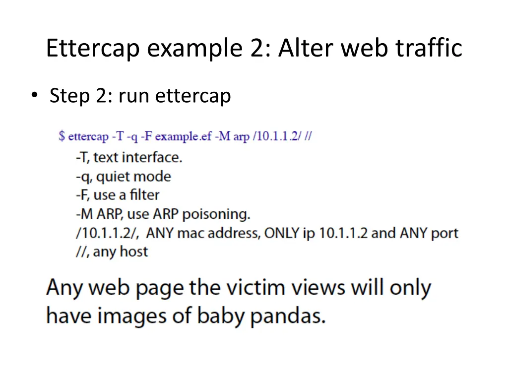 ettercap example 2 alter web traffic