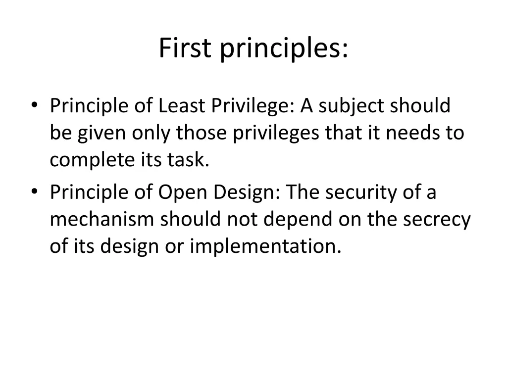 first principles