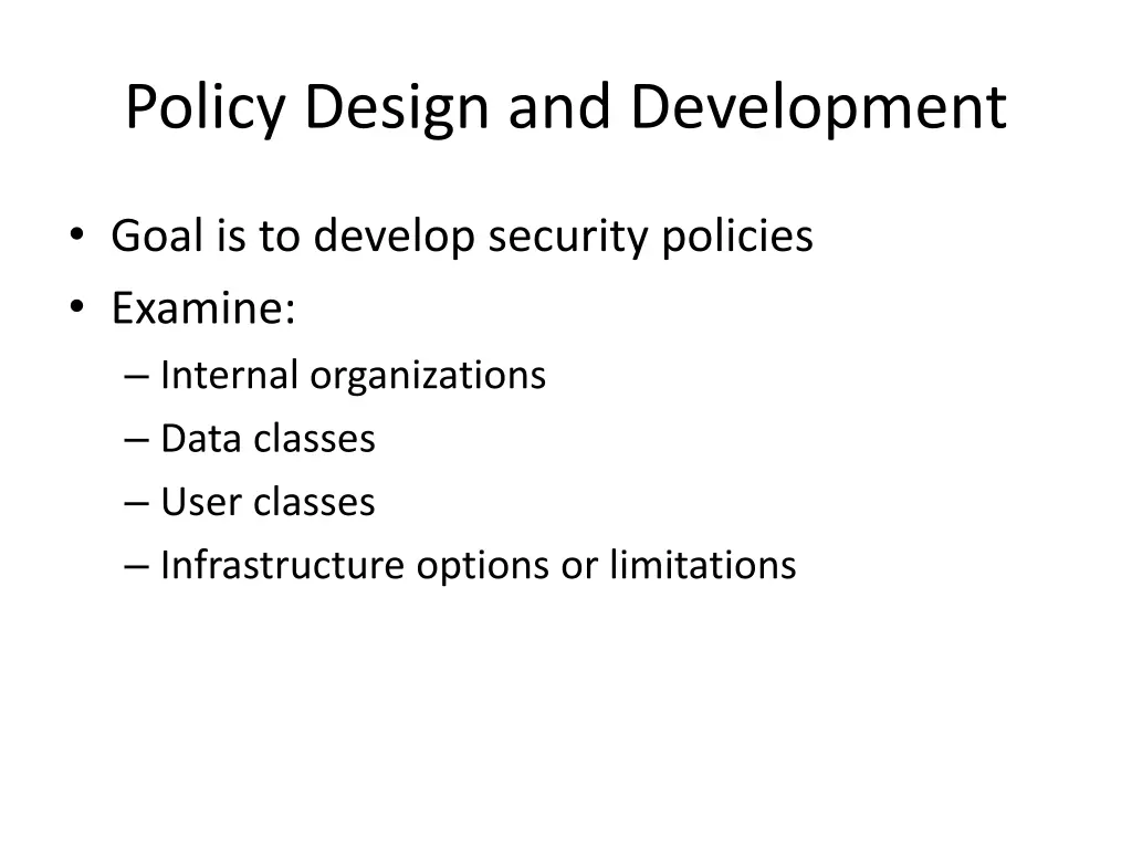 policy design and development