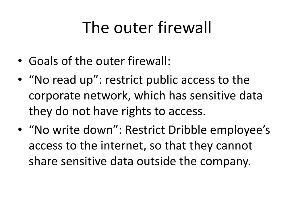 the outer firewall