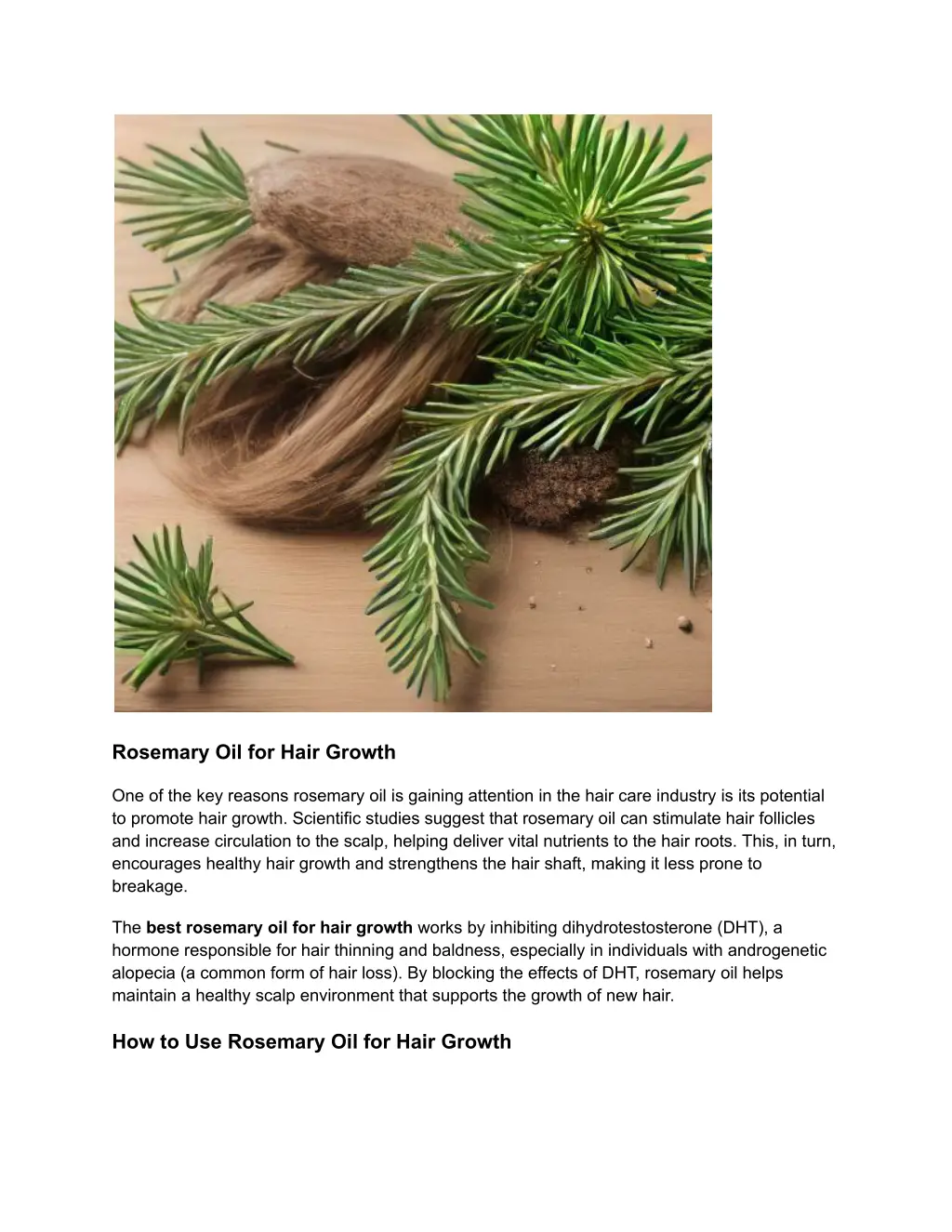 rosemary oil for hair growth