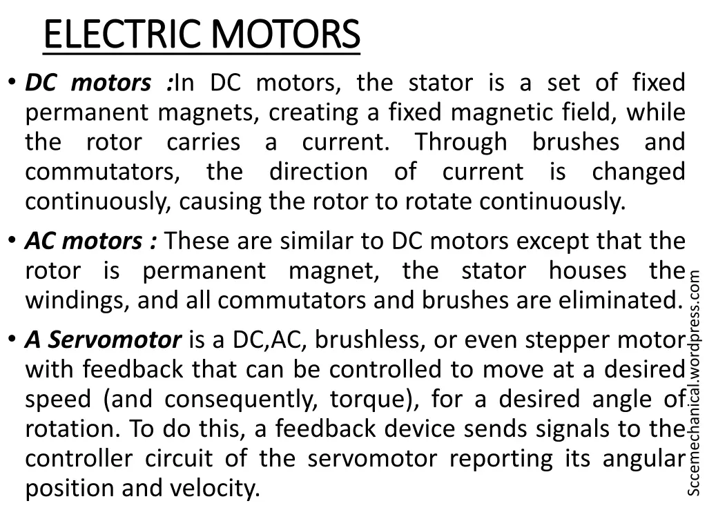 electric motors electric motors dc motors