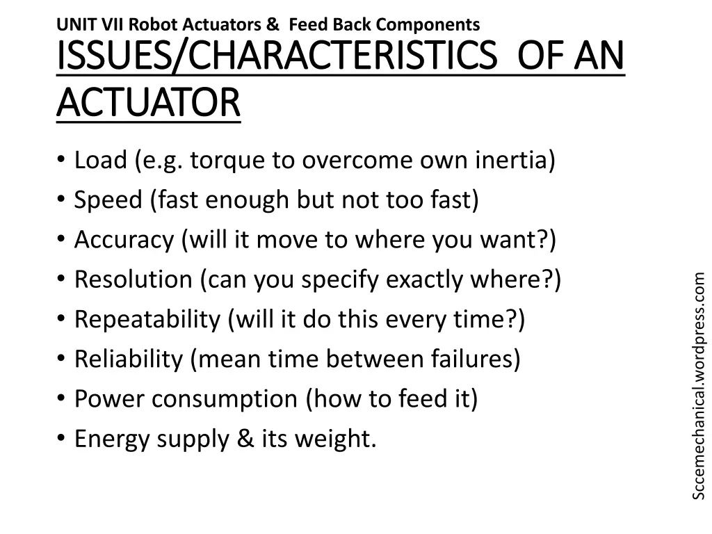 unit vii robot actuators feed back components 2