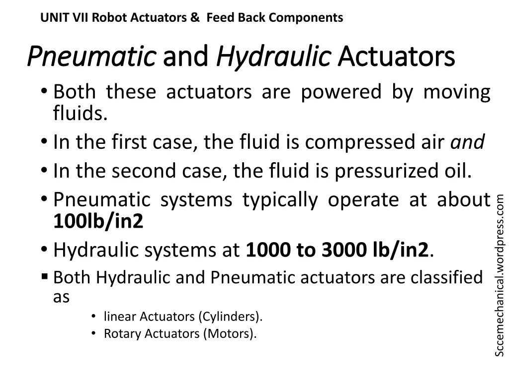 unit vii robot actuators feed back components 4