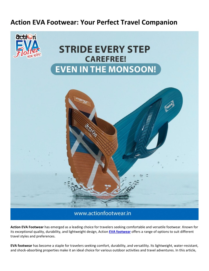 action eva footwear your perfect travel companion