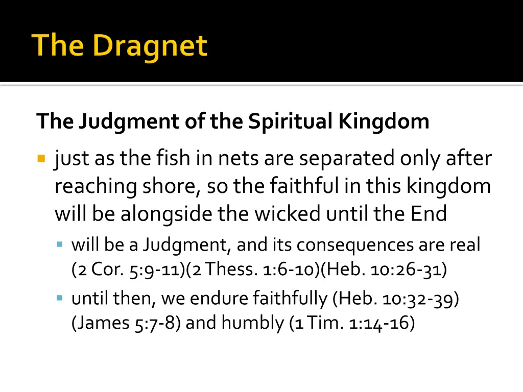 the judgment of the spiritual kingdom