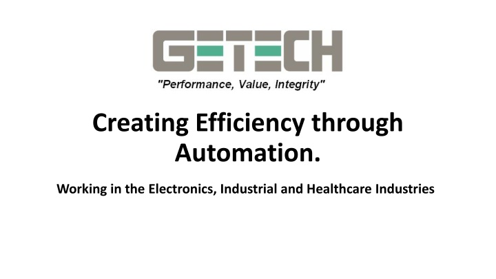 creating efficiency through automation