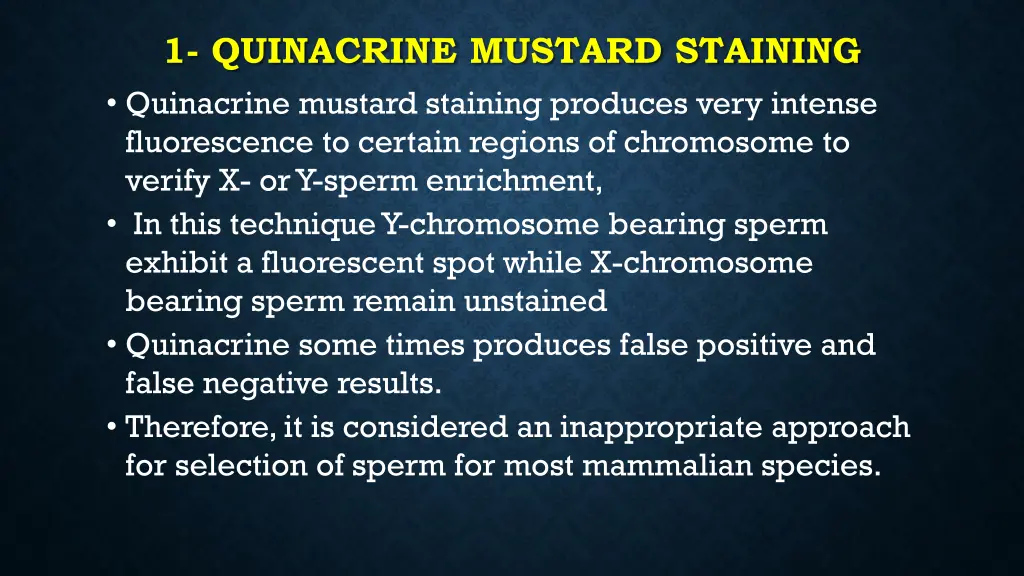 1 quinacrine mustard staining quinacrine mustard