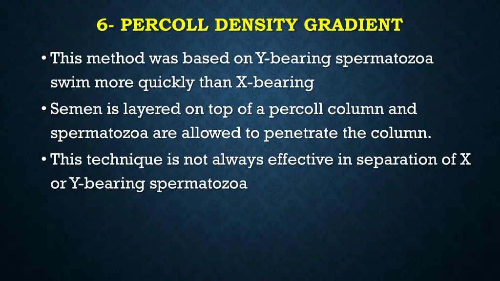 6 percoll density gradient