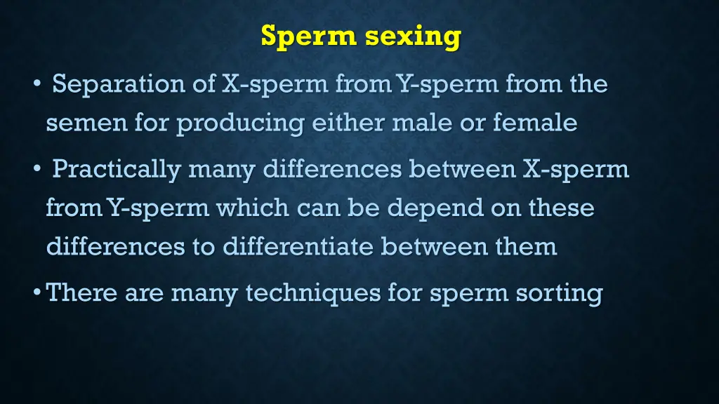 sperm sexing