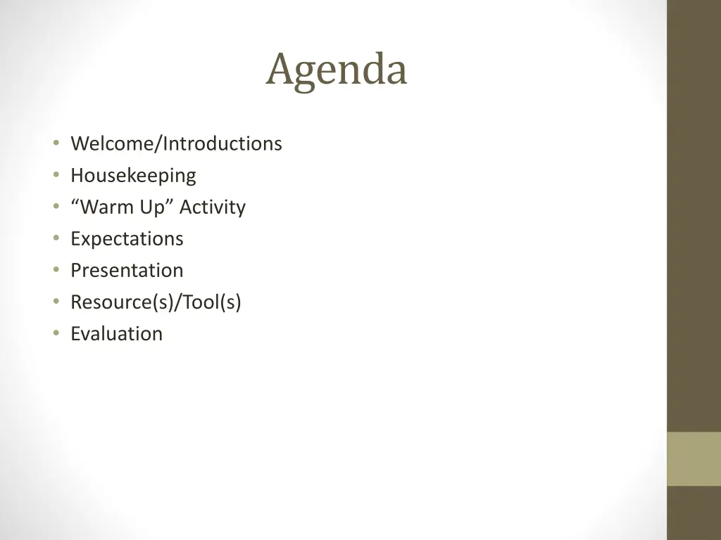 agenda