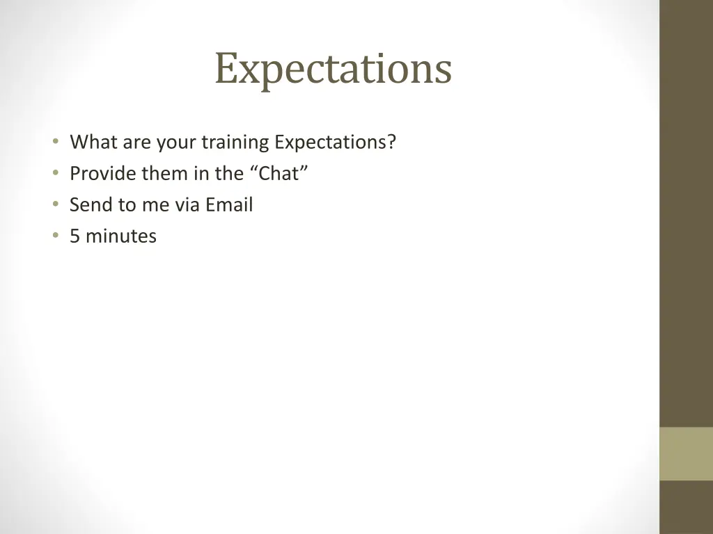 expectations