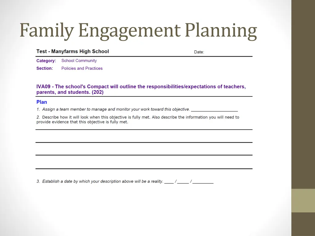 family engagement planning