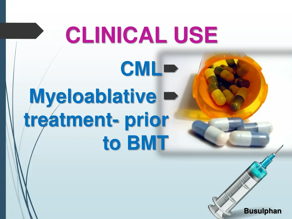 clinical use cml myeloablative treatment prior