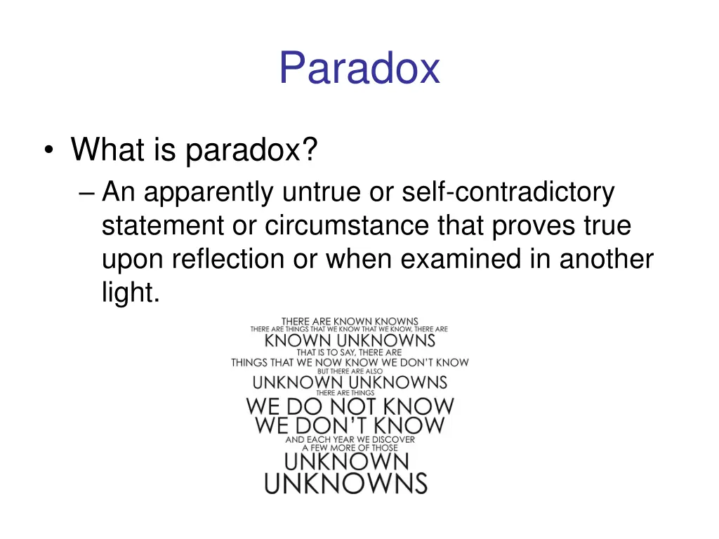 paradox