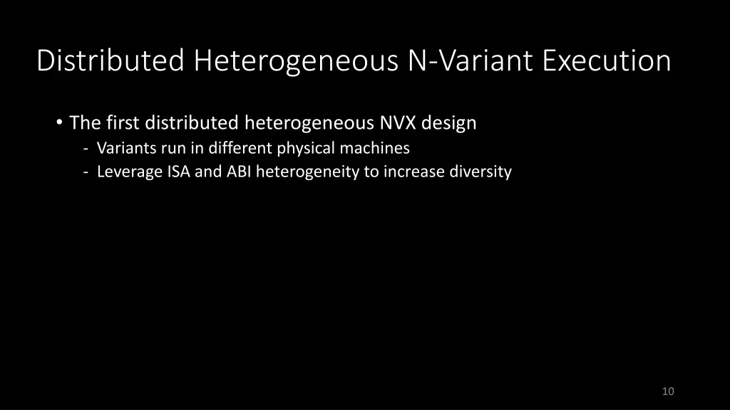 distributed heterogeneous n variant execution 1