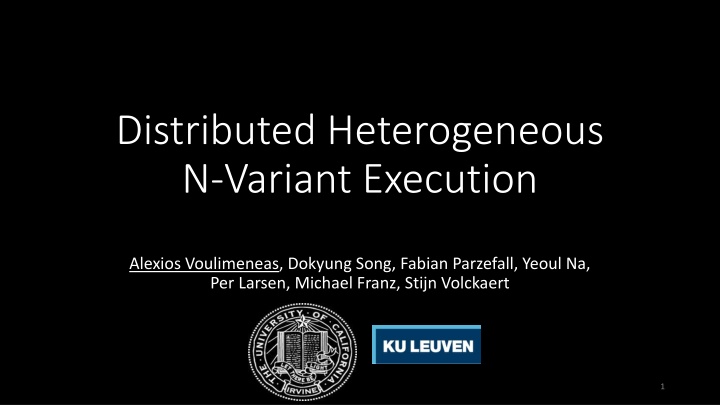 distributed heterogeneous n variant execution