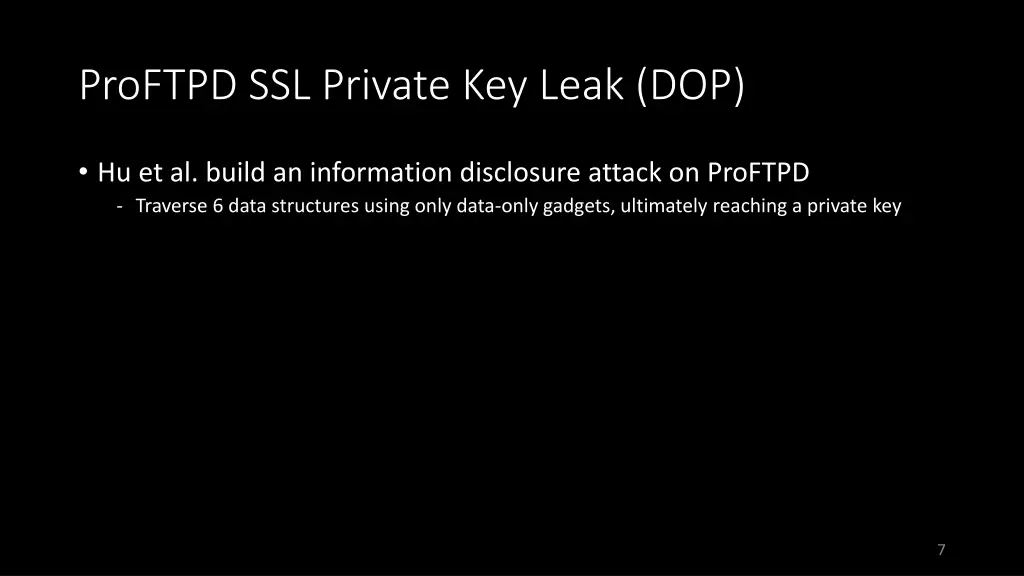 proftpd ssl private key leak dop