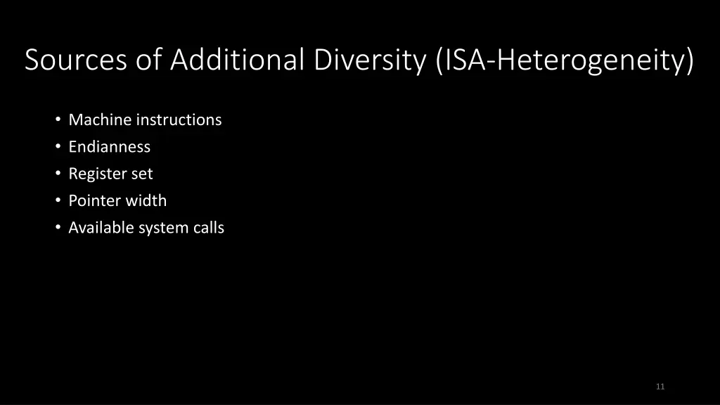 sources of additional diversity isa heterogeneity