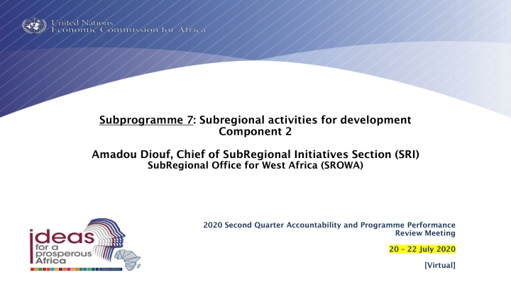 subprogramme 7 subregional activities